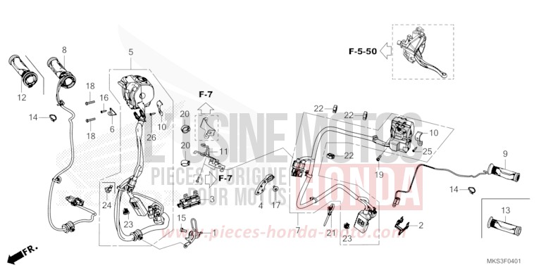 SCHALTER/KABEL (DCT) von Africa Twin DCT DARKNESS BLACK METALLIC (NH463) von 2020
